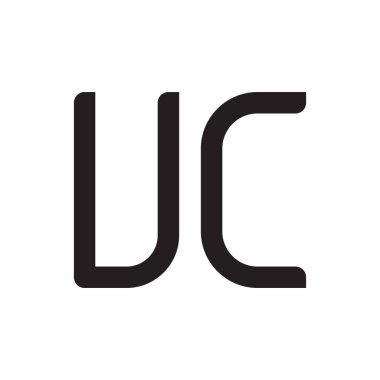 uc ilk harf vektör logo simgesi