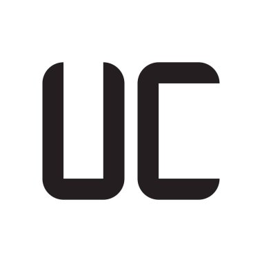 uc ilk harf vektör logo simgesi