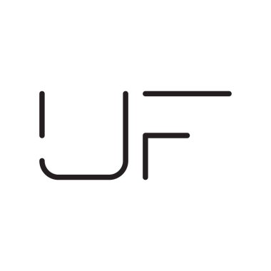 uf ilk harf vektör logo simgesi
