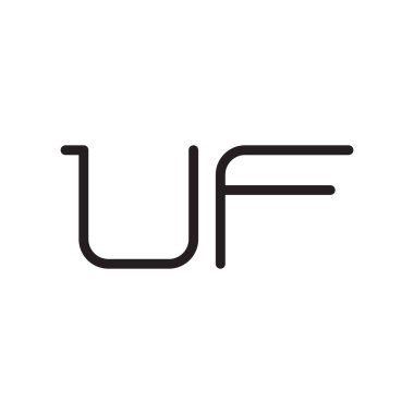 uf ilk harf vektör logo simgesi