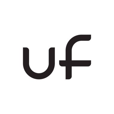 uf ilk harf vektör logo simgesi