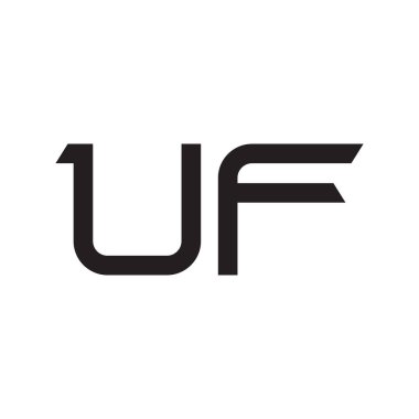 uf ilk harf vektör logo simgesi