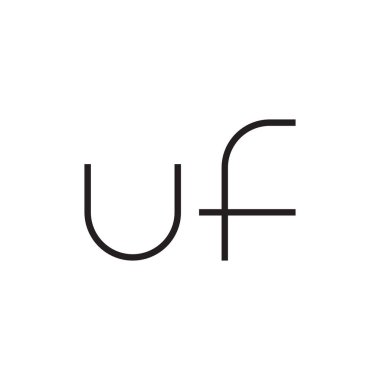 uf ilk harf vektör logo simgesi