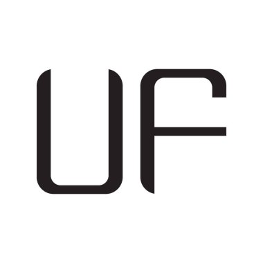 uf ilk harf vektör logo simgesi