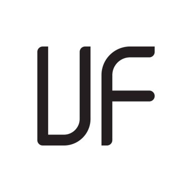 uf ilk harf vektör logo simgesi
