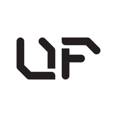 uf ilk harf vektör logo simgesi