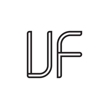 uf ilk harf vektör logo simgesi