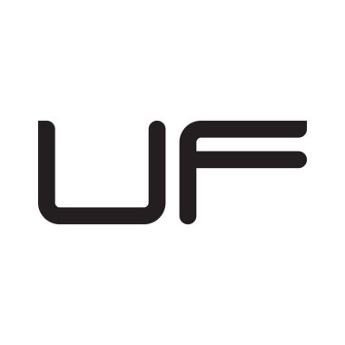 uf ilk harf vektör logo simgesi