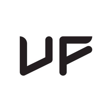 uf ilk harf vektör logo simgesi