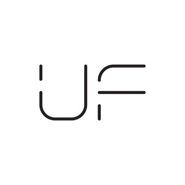 uf ilk harf vektör logo simgesi