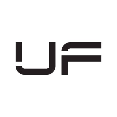 uf ilk harf vektör logo simgesi