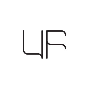 uf ilk harf vektör logo simgesi