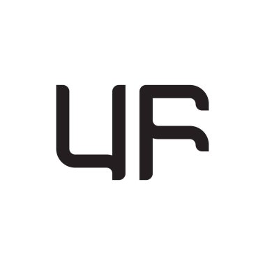 uf ilk harf vektör logo simgesi