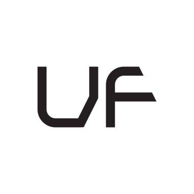 uf ilk harf vektör logo simgesi