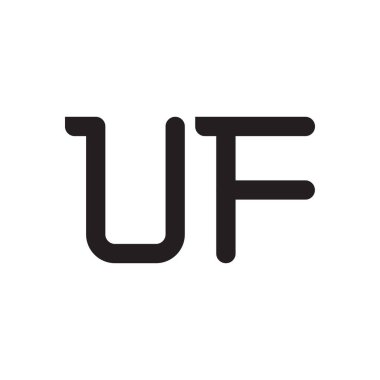uf ilk harf vektör logo simgesi