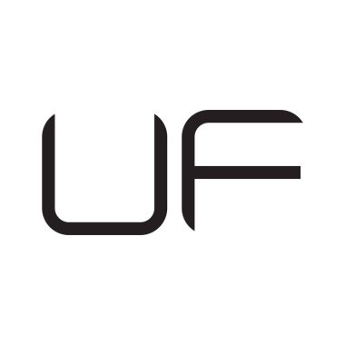 uf ilk harf vektör logo simgesi