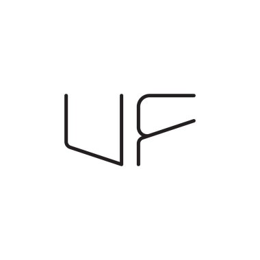 uf ilk harf vektör logo simgesi