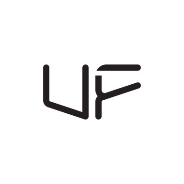 uf ilk harf vektör logo simgesi