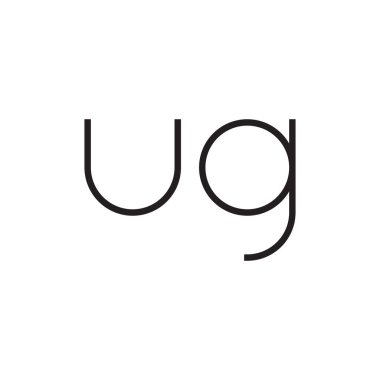 ug ilk harf vektör logo simgesi