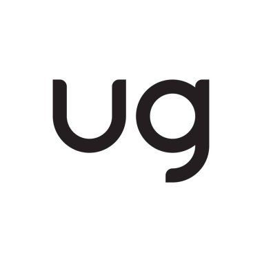 ug ilk harf vektör logo simgesi