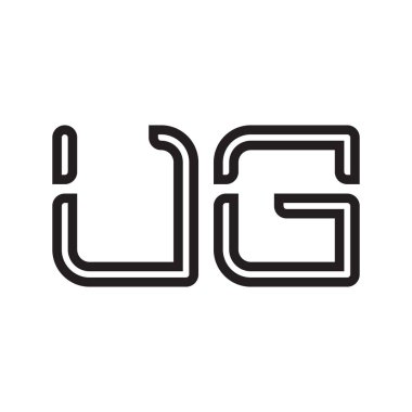 ug ilk harf vektör logo simgesi