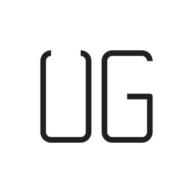ug ilk harf vektör logo simgesi