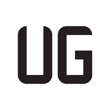 ug ilk harf vektör logo simgesi