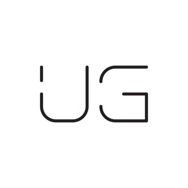 ug ilk harf vektör logo simgesi
