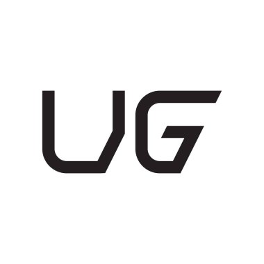 ug ilk harf vektör logo simgesi