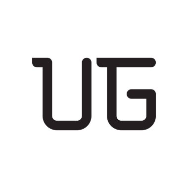 ug ilk harf vektör logo simgesi