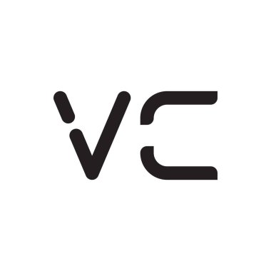 vc ilk harf vektör logo simgesi