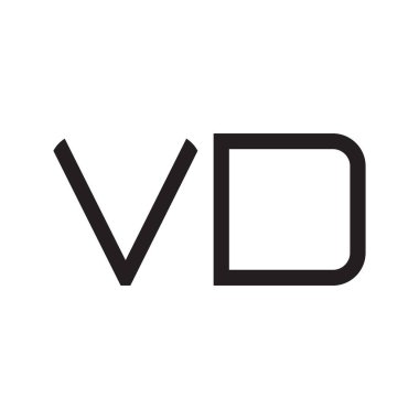 vd ilk harf vektör logo simgesi
