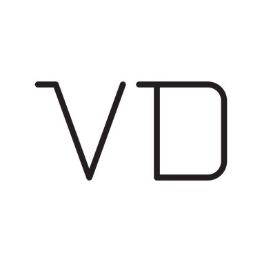 vd ilk harf vektör logo simgesi