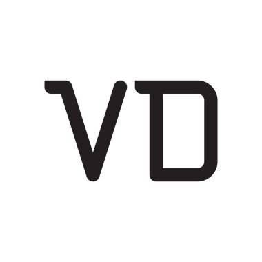 vd ilk harf vektör logo simgesi