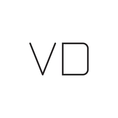 vd ilk harf vektör logo simgesi