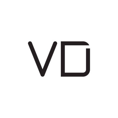 vd ilk harf vektör logo simgesi