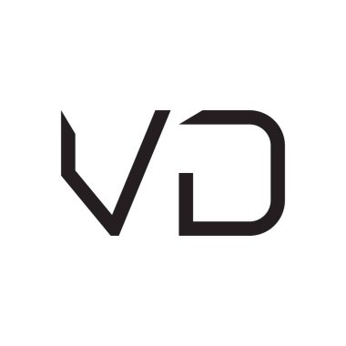 vd ilk harf vektör logo simgesi