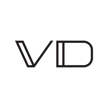 vd ilk harf vektör logo simgesi