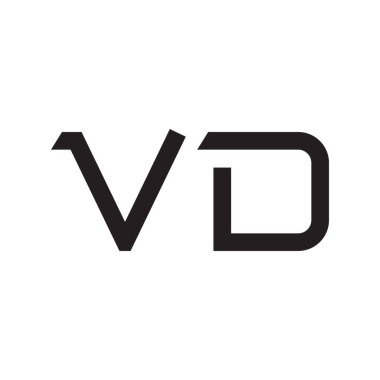 vd ilk harf vektör logo simgesi