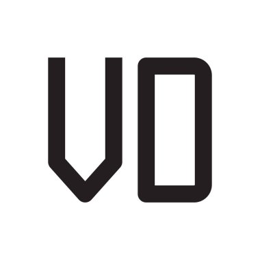 vd ilk harf vektör logo simgesi