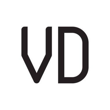 vd ilk harf vektör logo simgesi