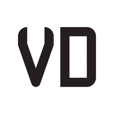 vd ilk harf vektör logo simgesi