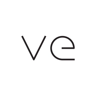 ve ilk harf vektör logo simgesi