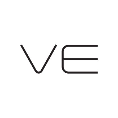 ve ilk harf vektör logo simgesi