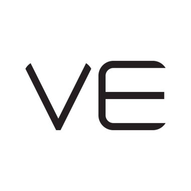 ve ilk harf vektör logo simgesi