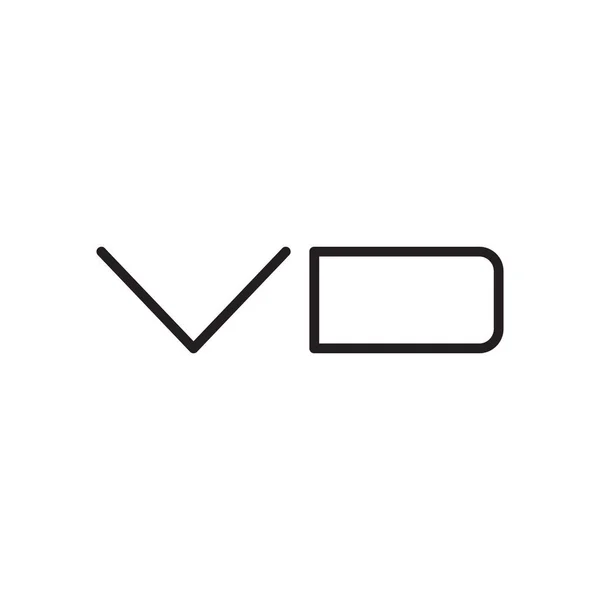 Kezdőbetű Vektor Logó Ikon — Stock Vector