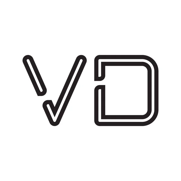 Ícone Logotipo Vetor Letra Inicial — Vetor de Stock