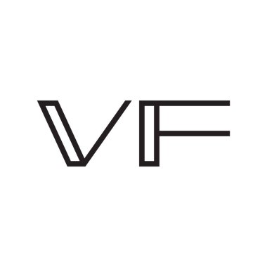 vf ilk harf vektör logo simgesi