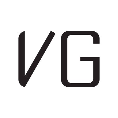 vg ilk harf vektör logo simgesi