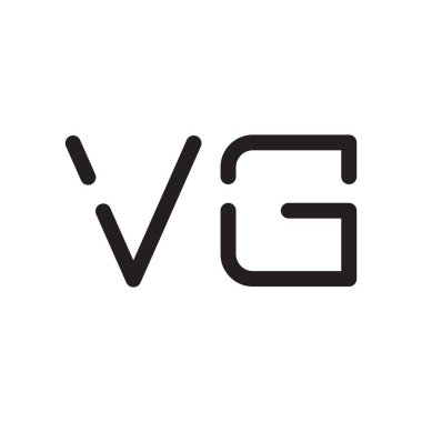 vg ilk harf vektör logo simgesi